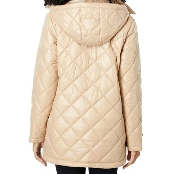 Sam Edelman Womens Diamond Quilted Hooded Jacket - Picture 12 of 12